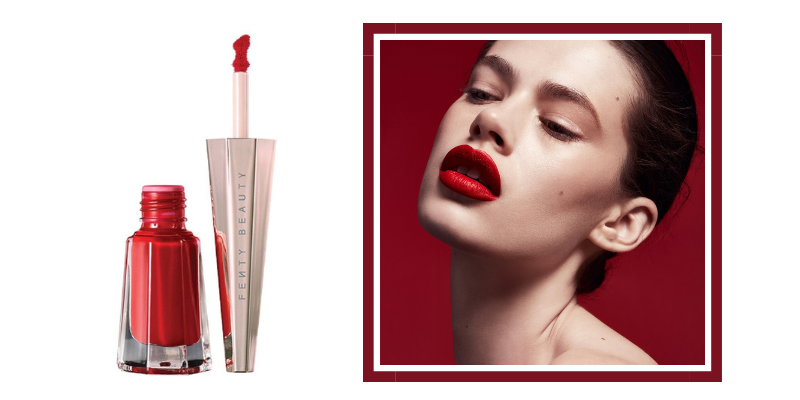 Cherry cola lips realizzate con il FENTY BEAUTYStunna Lip Paint Uncensored 