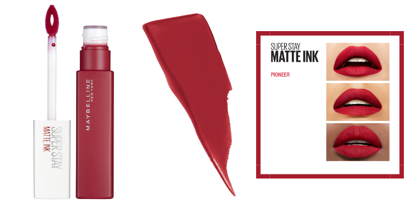 Cherry cola lips realizzate con il MAYBELLINE NEW YORKSuperStay Matte Ink - Col 20 Pioneer