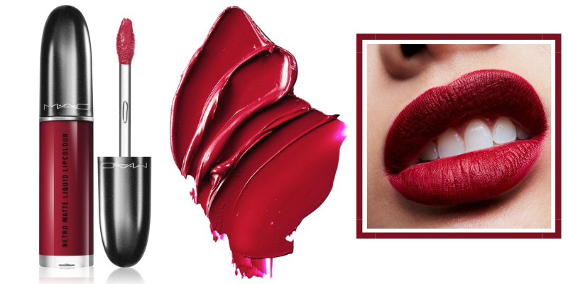 Cherry cola lips realizzate con il MAC CosmeticsRetro Matte Liquid Lipcolour -Dance with me