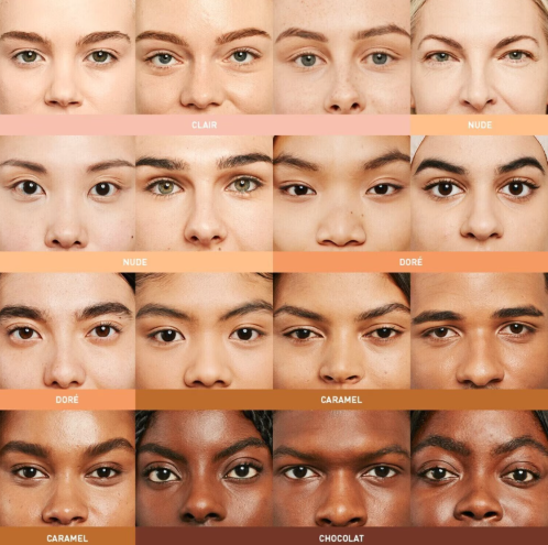 foto che ritrae volti di diverse carnagioni che indossano il correttore ERBORIAN - Super BB Concealer