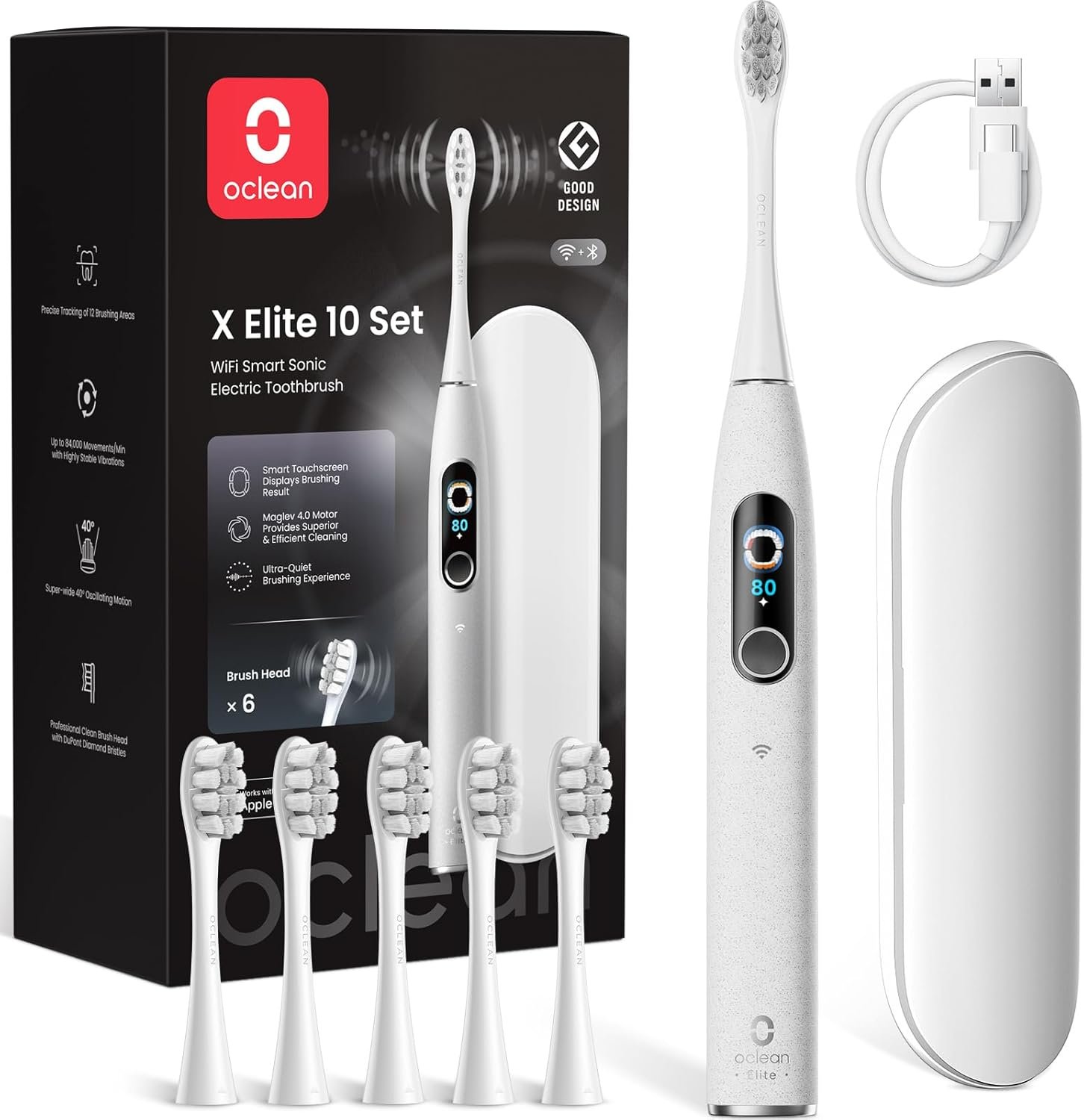 spazzolino elettrico OCLEAN X Elite 10 set