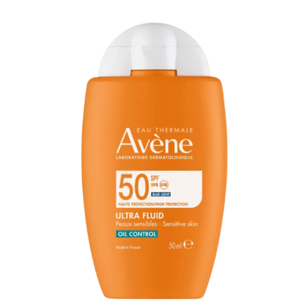 crema viso spf50 avene ultra fluid oil control