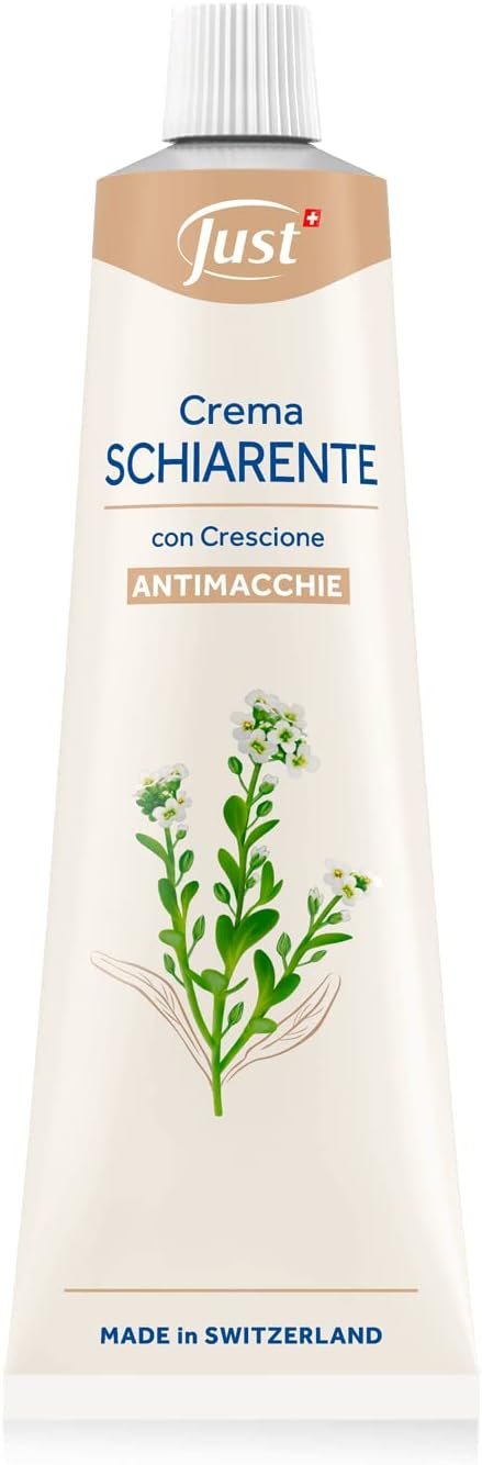 JUST Crema schiarente per le macchie marroni sulle mani con crescione