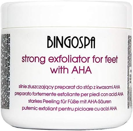 Preparato esfoliante per piedi Bingospa con acidi AHA per pedicure fai da te con prodotti professionali 