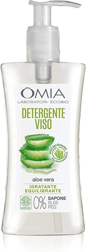 gel detergente per la doppia detersione Omnia Detergente Viso Aloe Vera