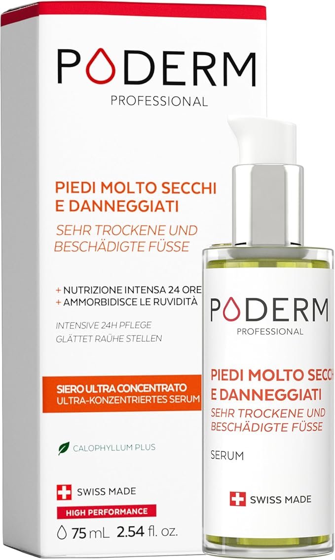 PODERM Piedi Molto Secchi – Siero Naturale per una Pedicure Fai da Te Intensiva