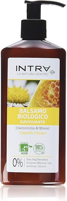 balsamo adatto al co wash Intra Balsamo Biologico Camomilla e Miele per Capelli chiari e delicati