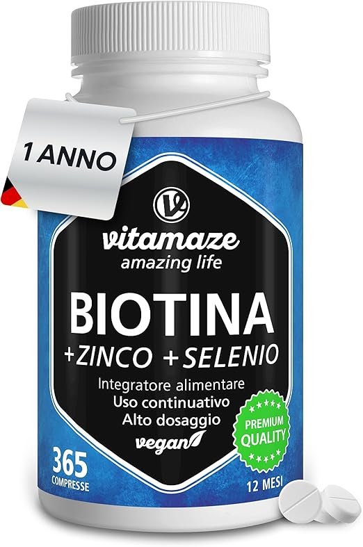 integratore per capelli VITAMAZE Biotina+ Zinco+Selenio
