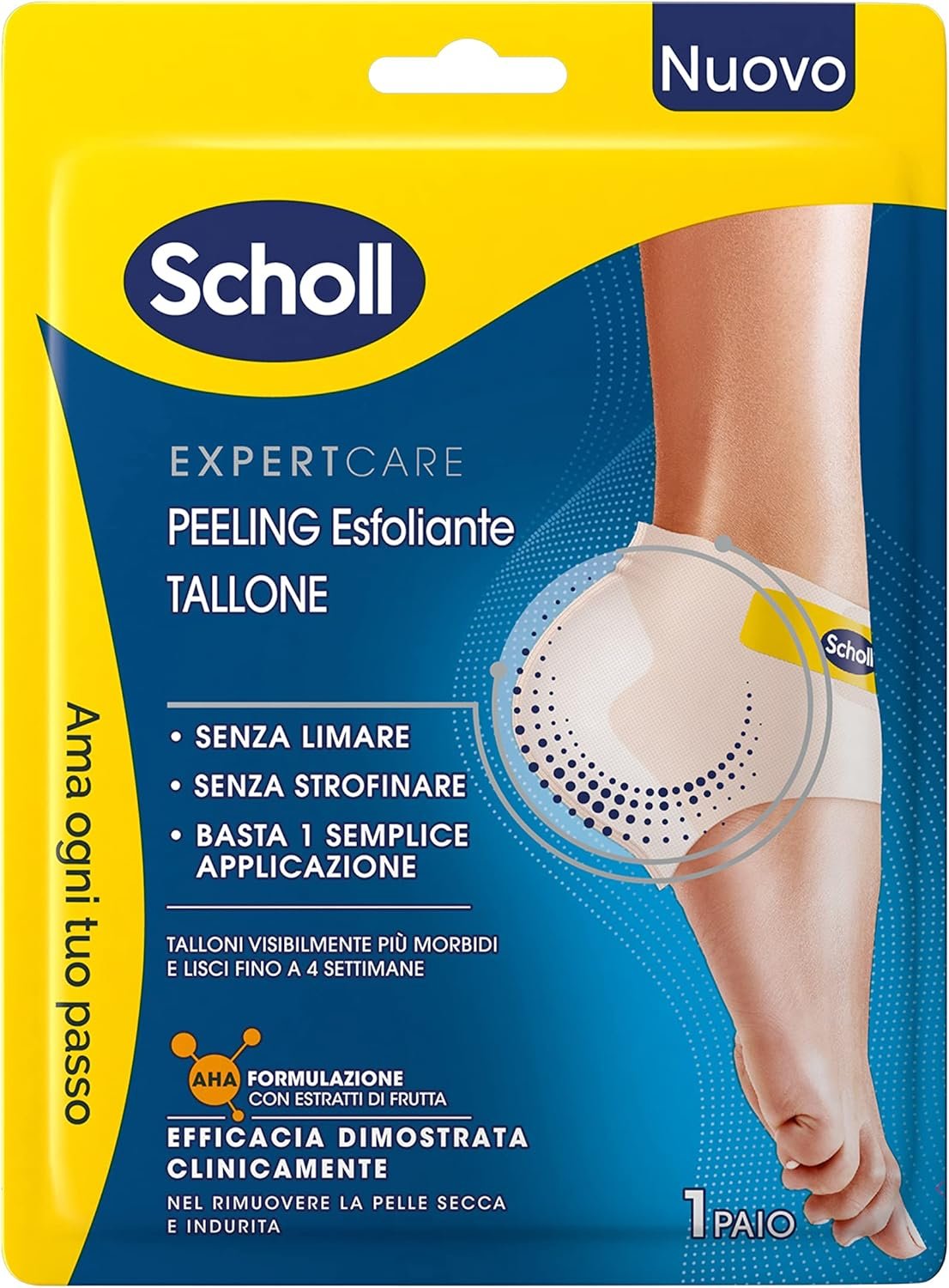 Scholl Expertcare Maschera Talloni Esfoliante – Talloni Lisci fino a 4 Settimane