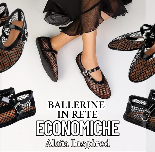 copertina ballerine in rete economiche alaia inspired