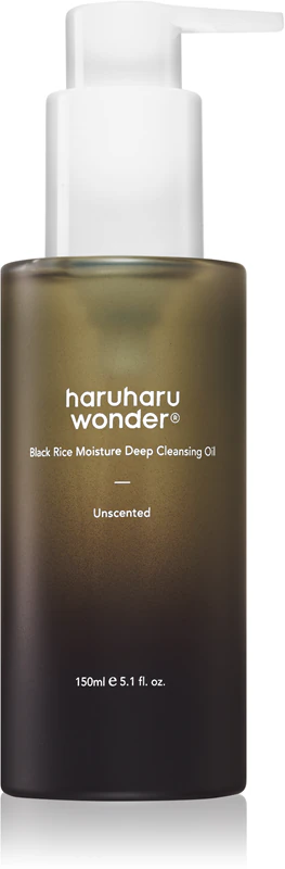 Haruharu Wonder Black Rice Moisture Olio struccante detergente per la doppia detersione per pelli sensibili e intolleranti