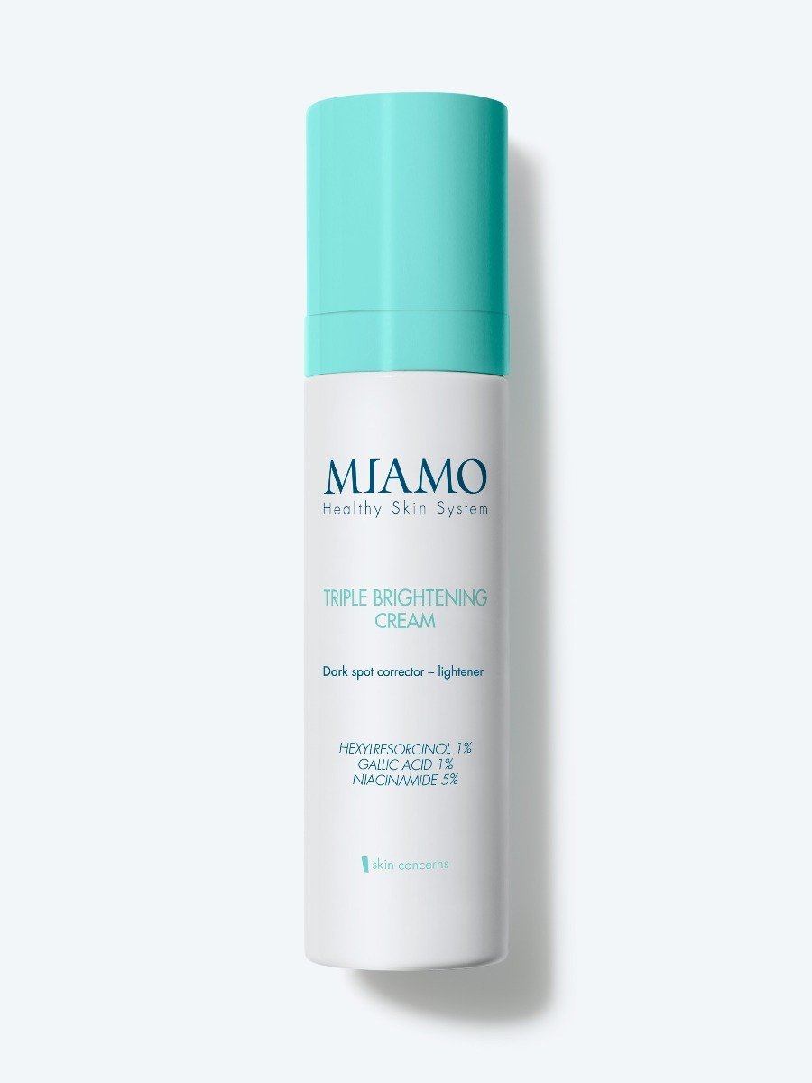 MIAMO crema specifica per macchie marroni sulle mani e macchie sul viso : Triple Brightening Cream