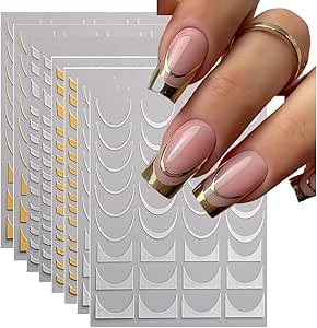 OHREN 8 FOGLI ADESIVI PER FRENCH MANICURE