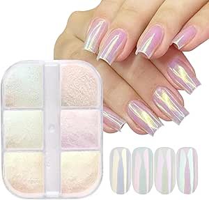 GZSYY 6 SHADE POLVERE PER UNGHIE GLAZE