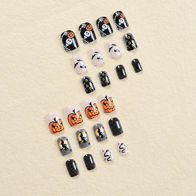 unghie finte adesive press on halloween