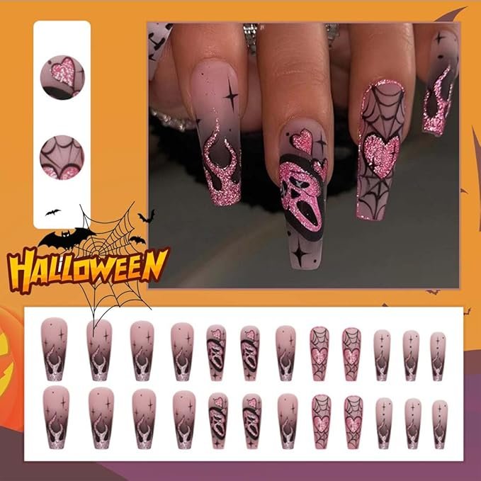 unghie finte adesive press on halloween