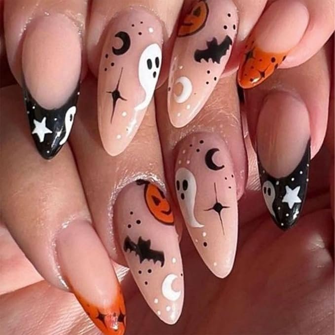 unghie finte adesive press on halloween