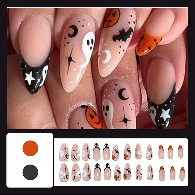 unghie finte adesive press on halloween