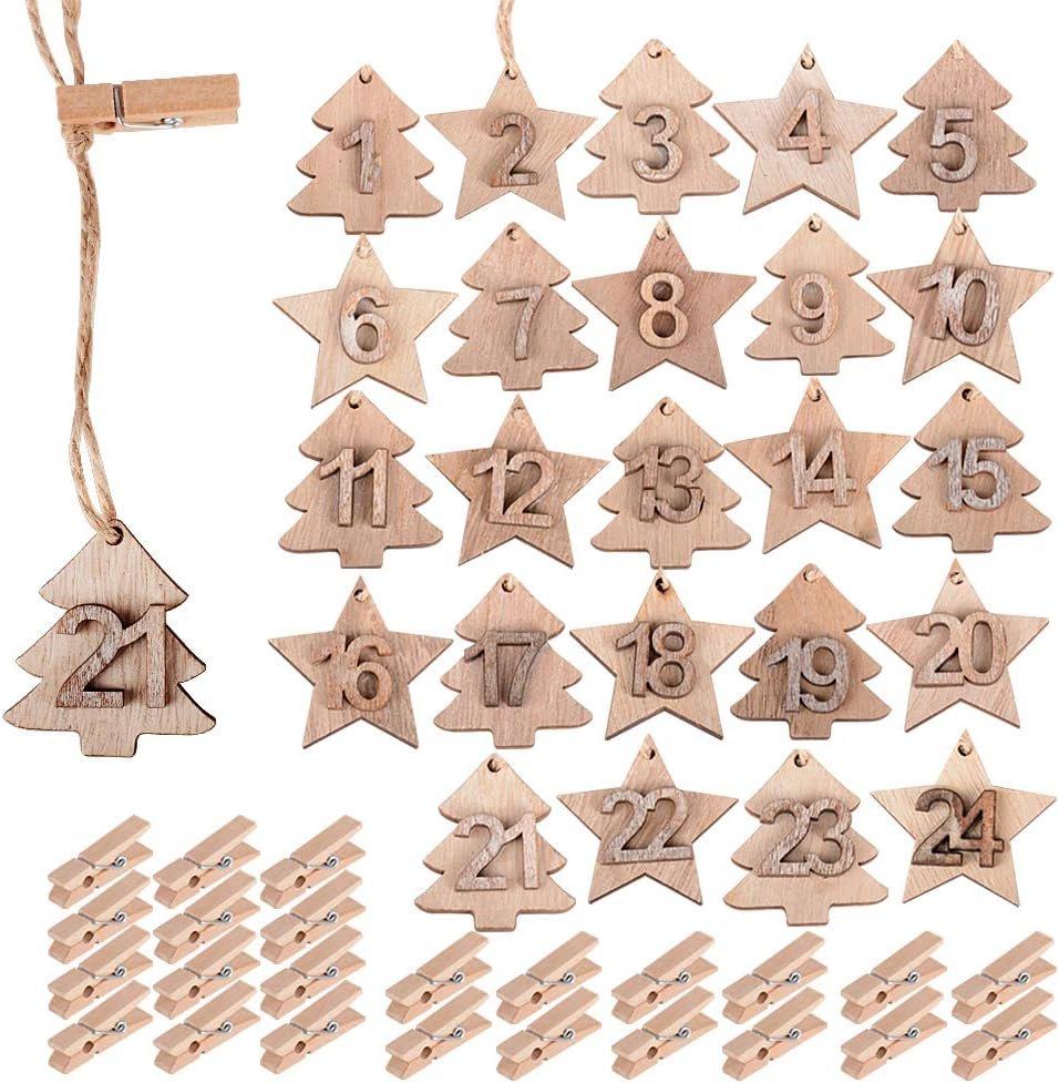 numeri in legno per Calendario avvento uomo fai da te
