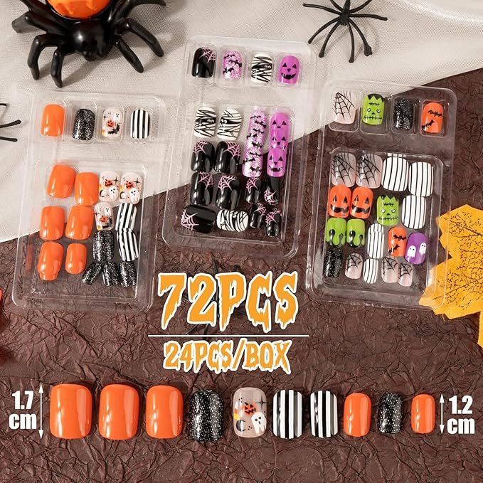 unghie finte adesive press on halloween