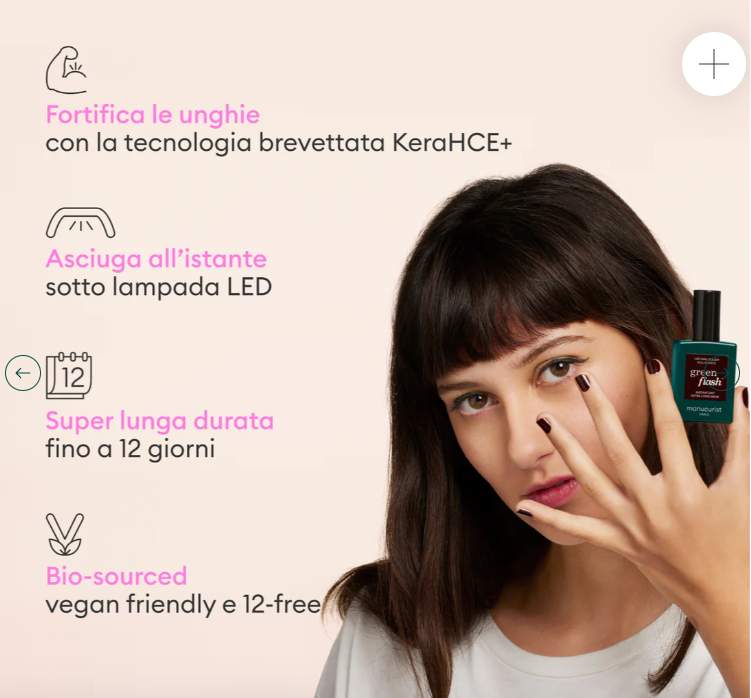 scheda informativa della base vitaminica del sistema manucurist green flash 