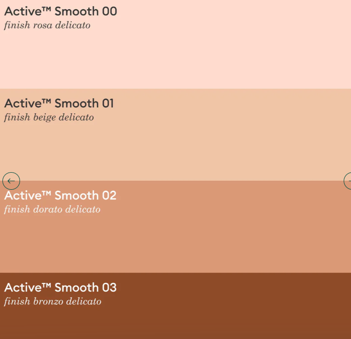 COLORAZIONI DELLO SMALTO ACTIVE SMOOTH DI MANUCURIST 