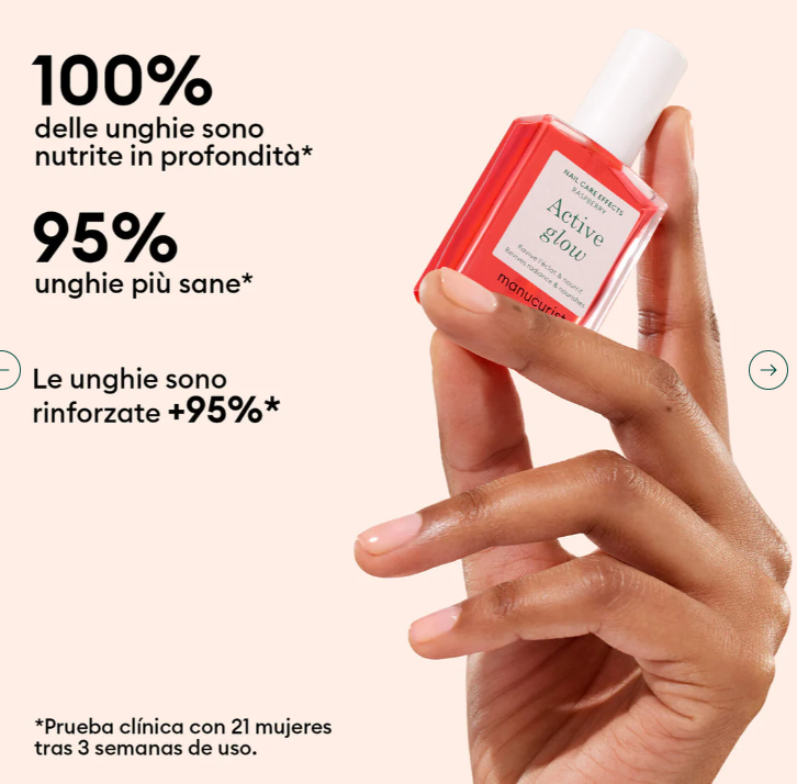 SCHEDA INFO DELL'ACTIVE GLOW DI MANUCURIST 