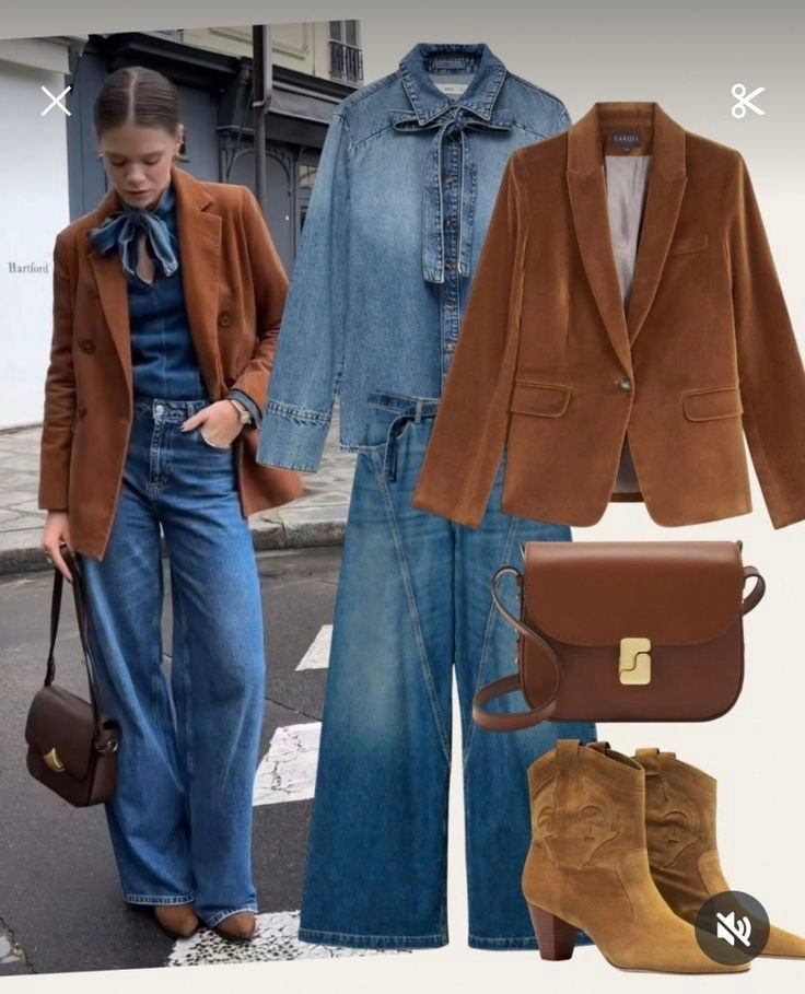 SPUNTI DI OUTFIT SU COME ABBINARE IL MARRONE CON L'AZZURRO