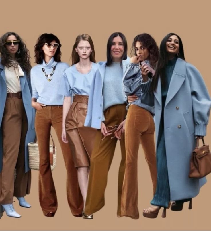 SPUNTI DI OUTFIT SU COME ABBINARE IL MARRONE CON L'AZZURRO
