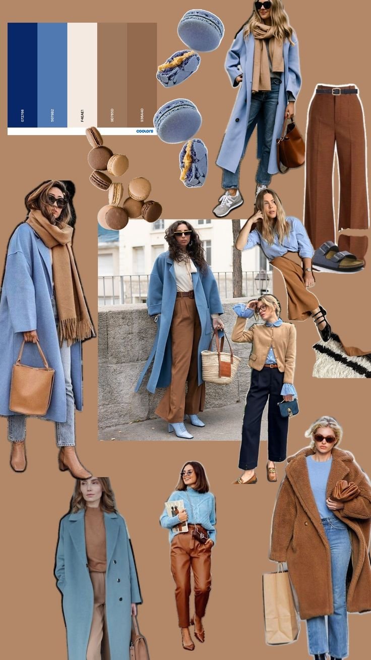 SPUNTI DI OUTFIT SU COME ABBINARE IL MARRONE CON L'AZZURRO