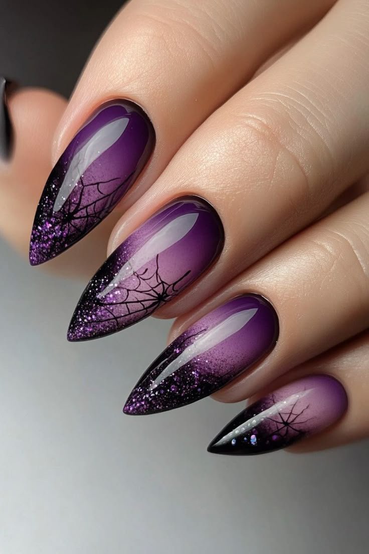 idee unghie halloween viola