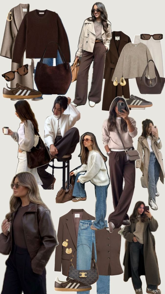 SPUNTI DI OUTFIT SU COME ABBINARE IL MARRONE COL BIANCO