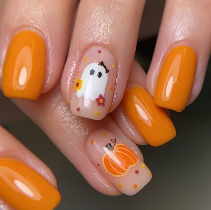 idee unghie halloween a tema zucche