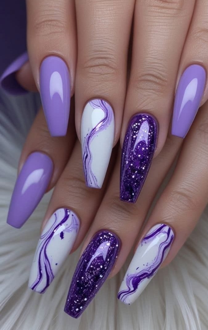 idee unghie halloween viola