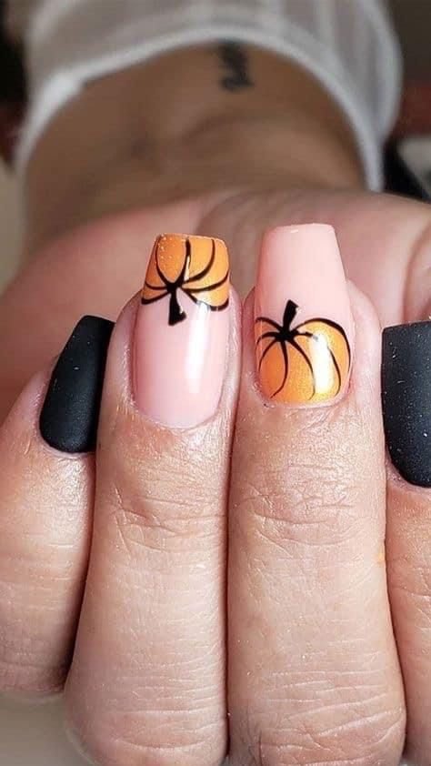 idee unghie halloween a tema zucche