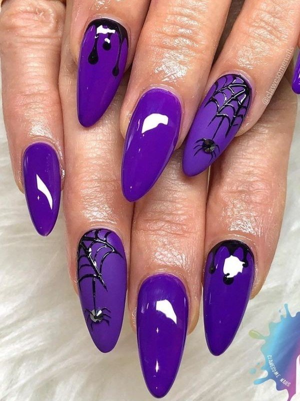 idee unghie halloween viola