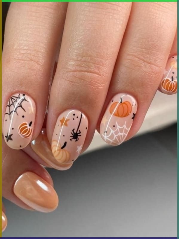 idee unghie halloween a tema zucche