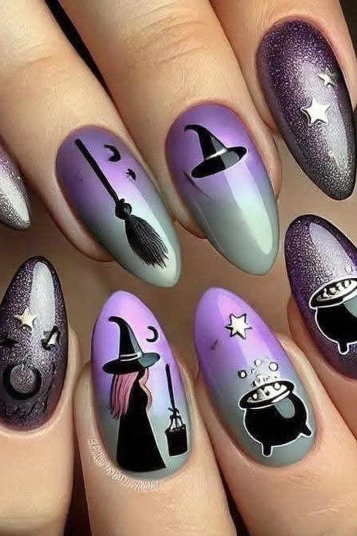 idee unghie halloween da strega