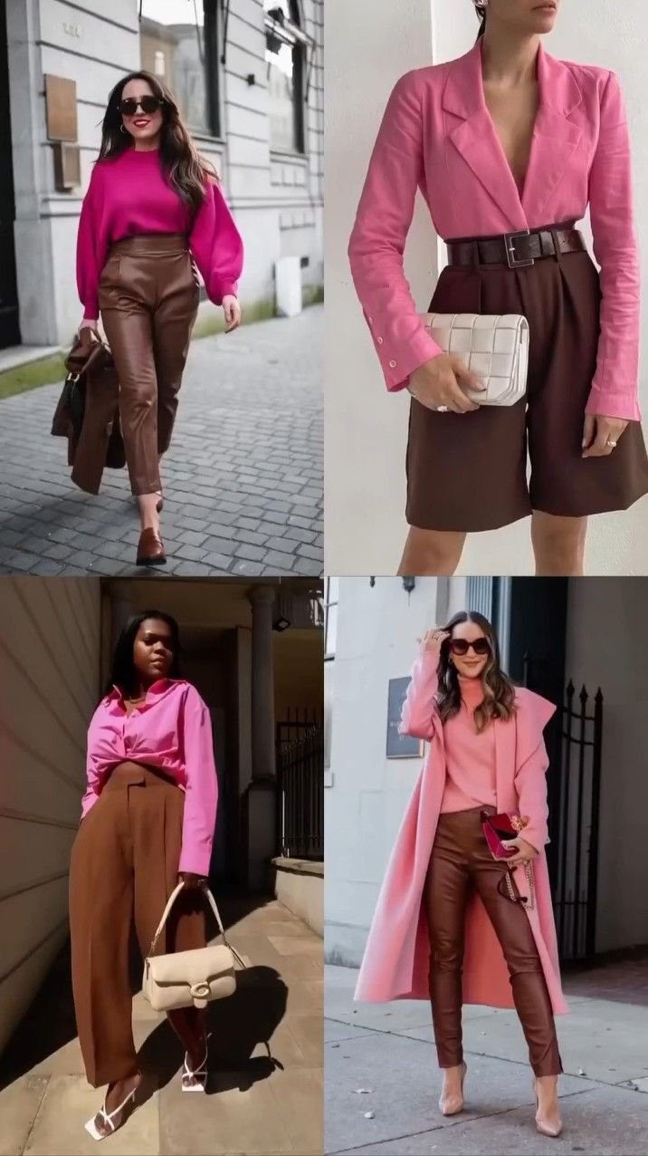 SPUNTI DI OUTFIT SU COME ABBINARE IL MARRONE COL ROSA