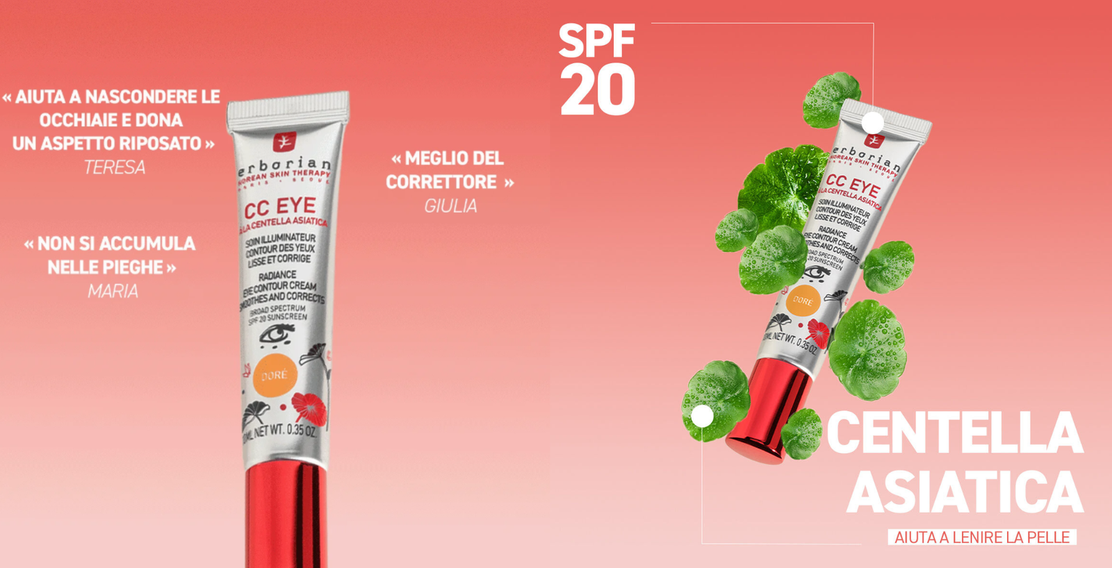 CC Crème Erborian a cosa serve ? la versione occhi trattare occhiaie e borse 