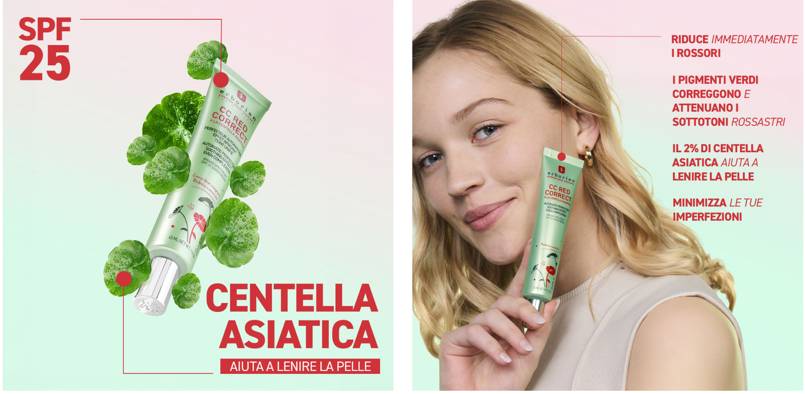 CC Crème Erborian a cosa serve ? la versione verde per correggere i rossori 