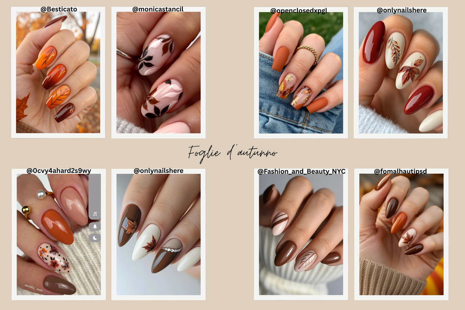 Come fare le unghie a novembre: idee e inspo particolaridi foglie autunnali 