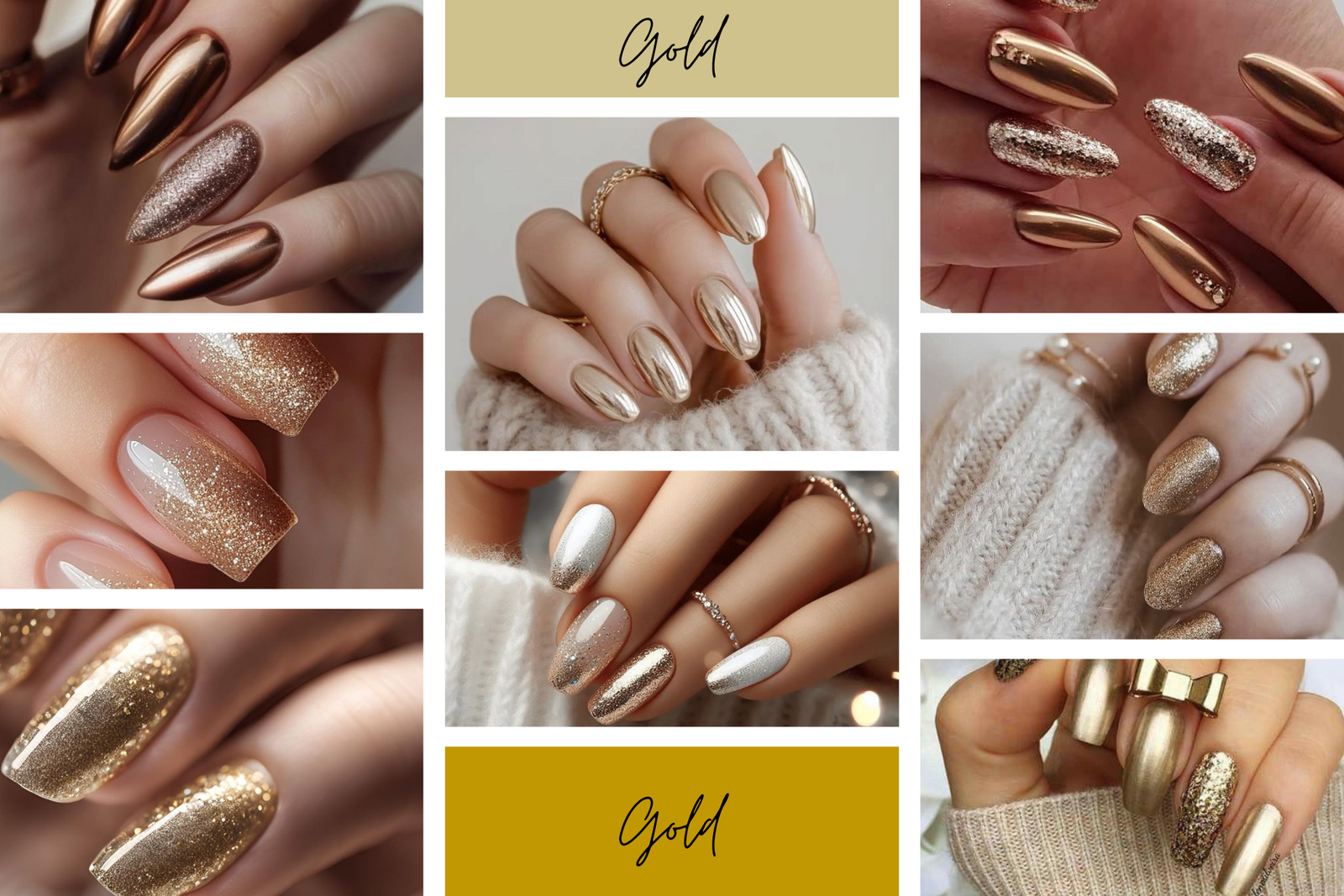 Come fare le unghie a novembre oro 