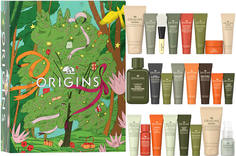 Origins Holiday Advent Calendar 24 days of Origins- regali di natale beauty per la mamma 
