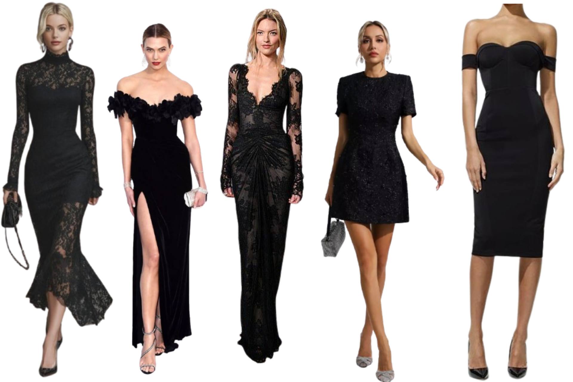 TUBINO NERO PER CAPODANNO : IDEE DI LOOK