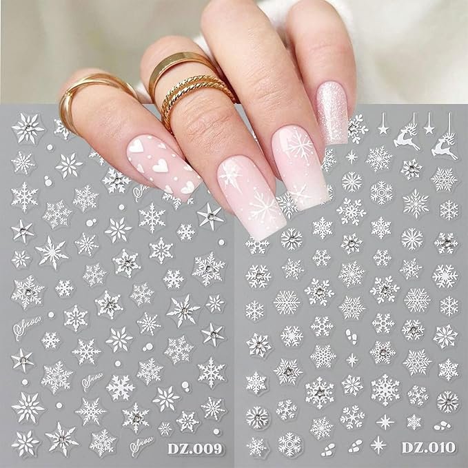 unghie natalizie con stickers