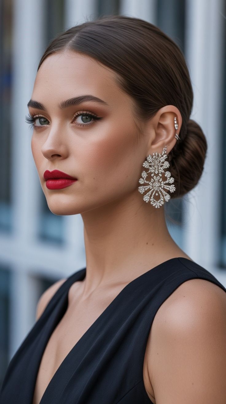 trucco makeup per tubino nero per capodanno 