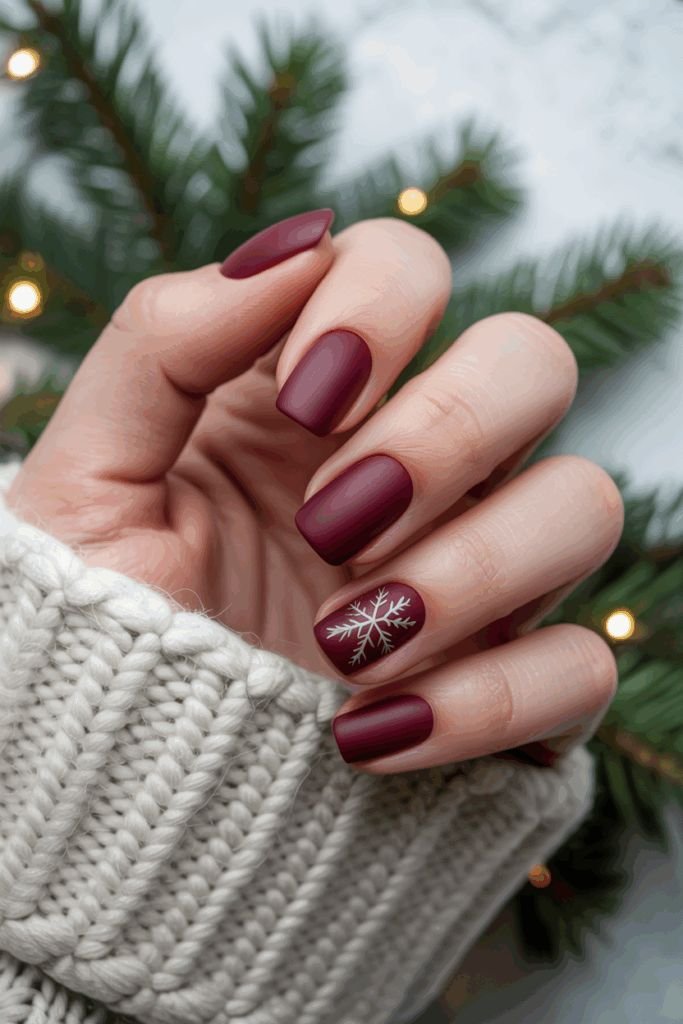 Idee Unghie Rosse Natalizie Minimal Chic