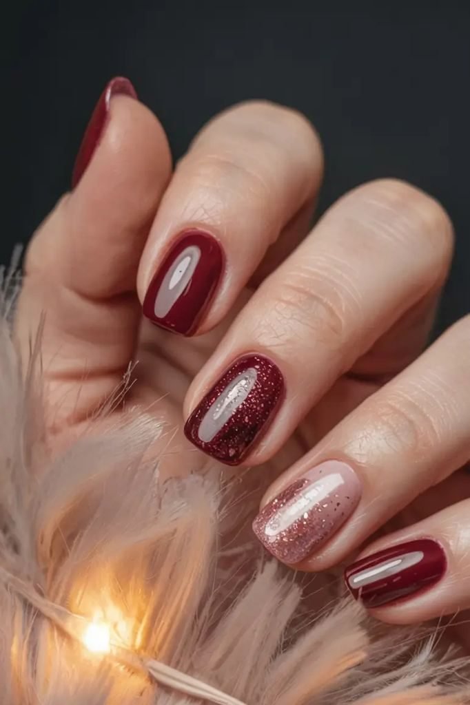 Idee Unghie Rosse Natalizie Minimal Chic
