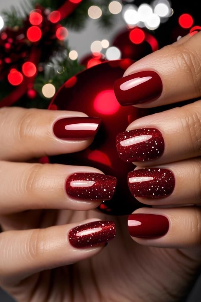 Idee Unghie Rosse Natalizie Minimal Chic